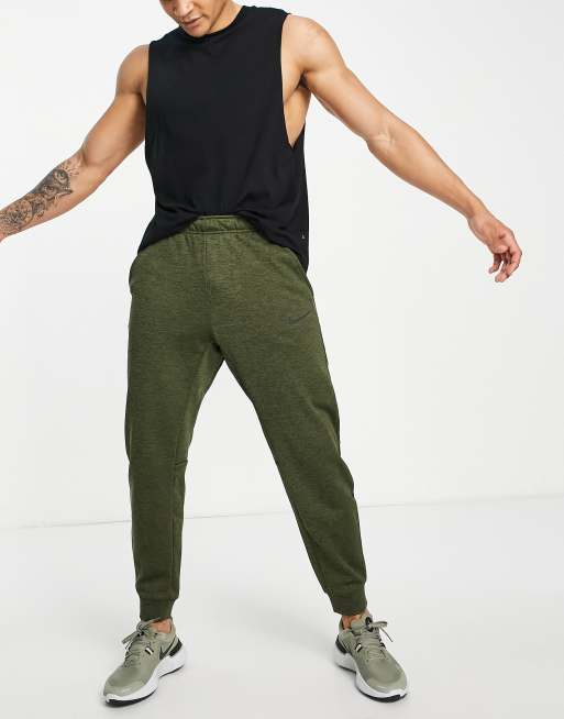 Nike Training Therma tapered joggers in khaki ASOS