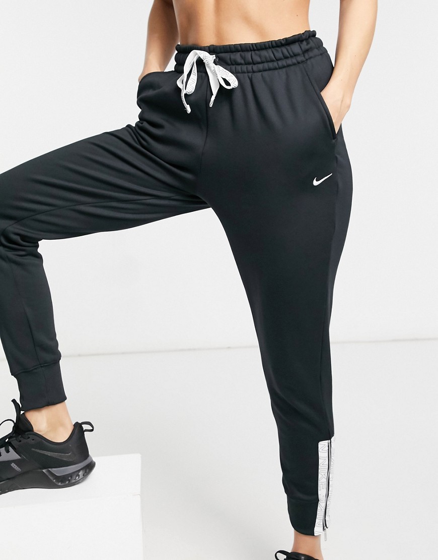 Nike Training Therma taping logo sweatpants in black