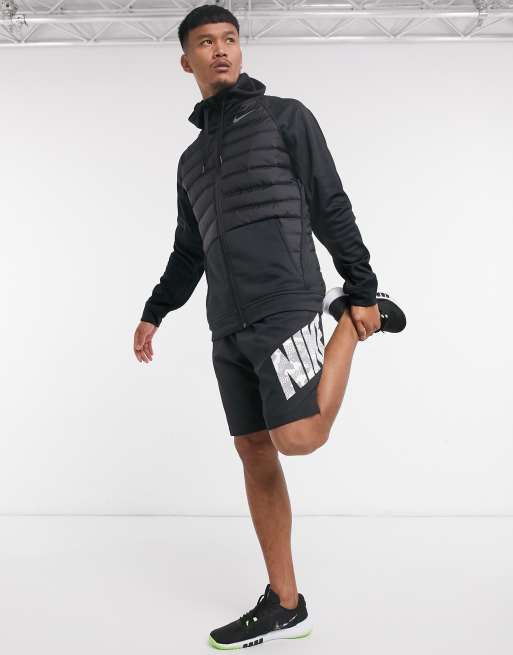 Nike Training therma winterized padded jacket in black ASOS