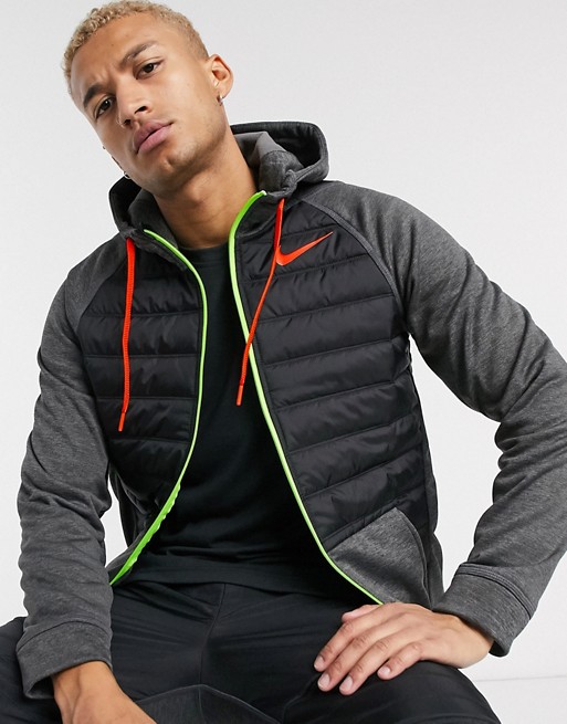 Nike Training therma zip-up jacket with quilted body | ASOS