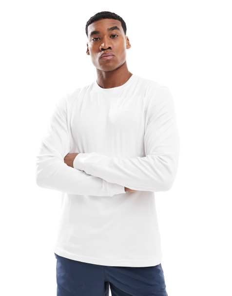 Nike Training - Top à manches longues en tissu Dri-FIT - Blanc - view 1