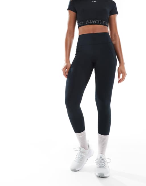 Nike – Training Universa – Czarne legginsy 7/8 z podwyższonym stanem z technologią Dri-FIT, 3 z 5
