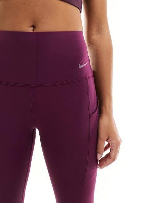 Universa High Waisted Leggings - Bordeaux/Black