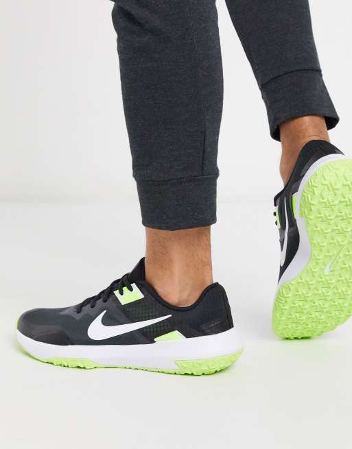 Nike Training Varsity Compete 3 sneakers in black and neon green | ASOS