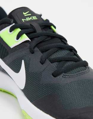 nike shoes black and neon green