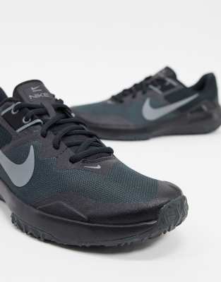 nike training varsity compete sneakers in black