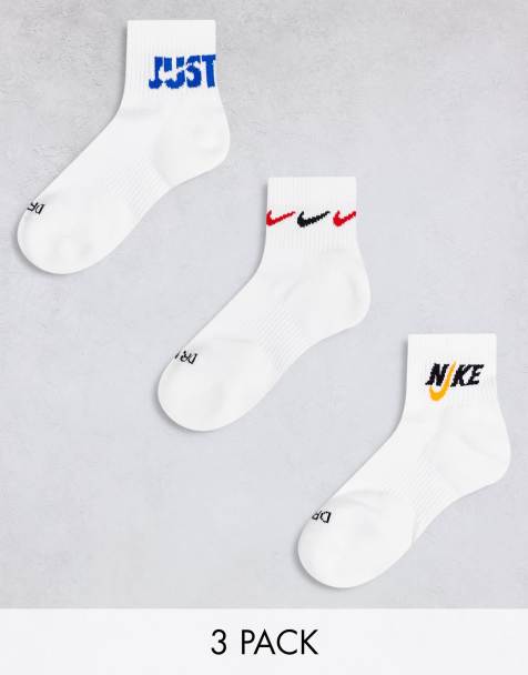 Nike Training – Vita, dämpande vardagsstrumpor med tre Swoosh-loggor - view 1