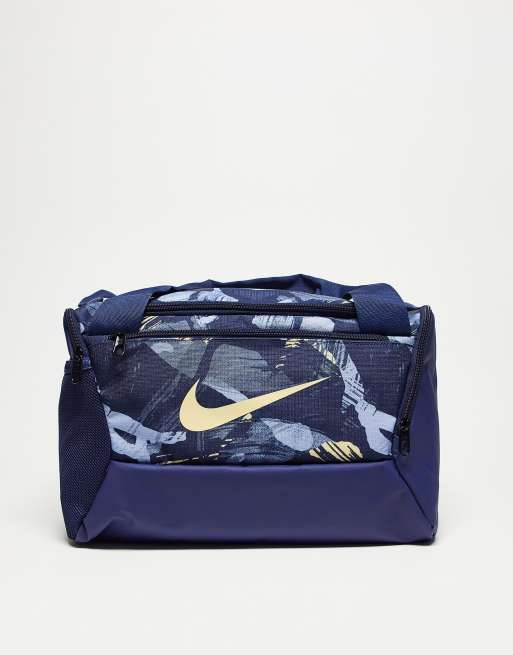 Nike Training Weekendtas van 25L in blauwe camouflageprint ASOS