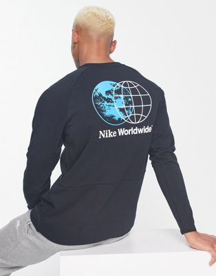 Nike Training Worldwide graphic crewneck sweatshirt in black - ASOS Price Checker