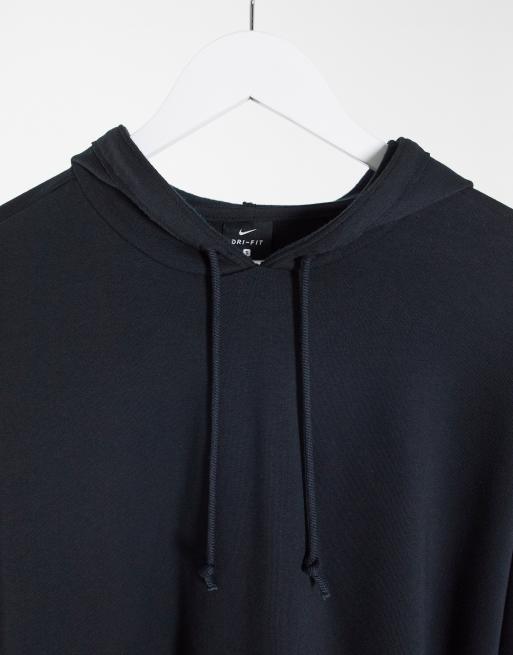 Nike training yoga luxe best sale cropped hoodie in black