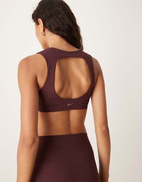 Nike Training – Zenvy – Bordowy biustonosz sportowy zapewniający lekkie wsparcie - view 1