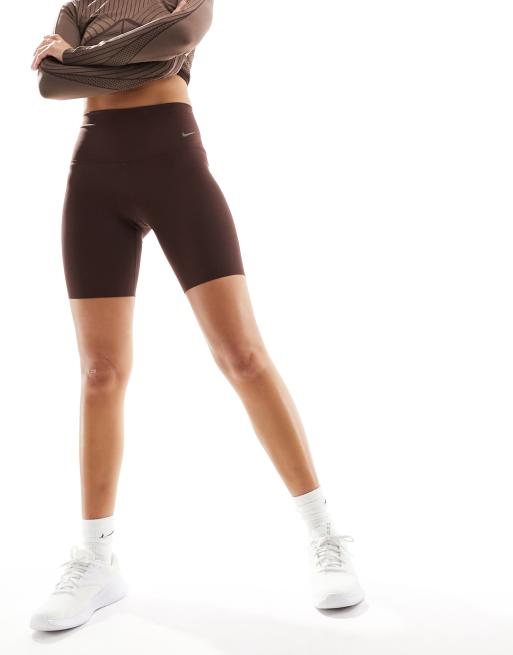 Nike Maternity Dri-fit Performance Bike Shorts In Brown