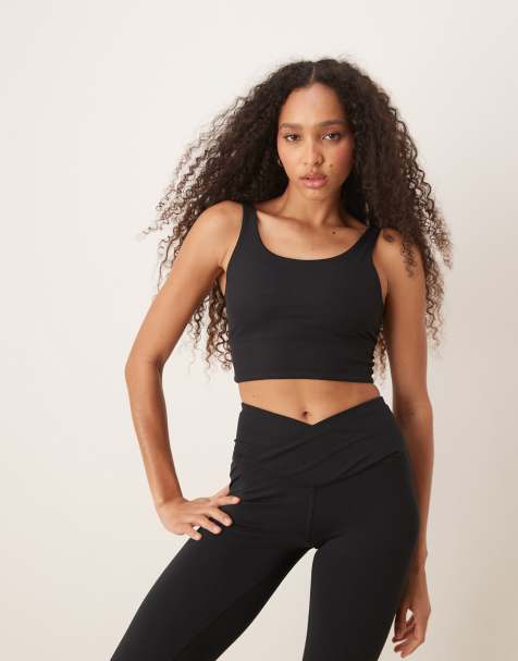Nike Training - Zenvy - Dri-FIT - Geribbelde sport bh met lichte ondersteuning in zwart - view 1
