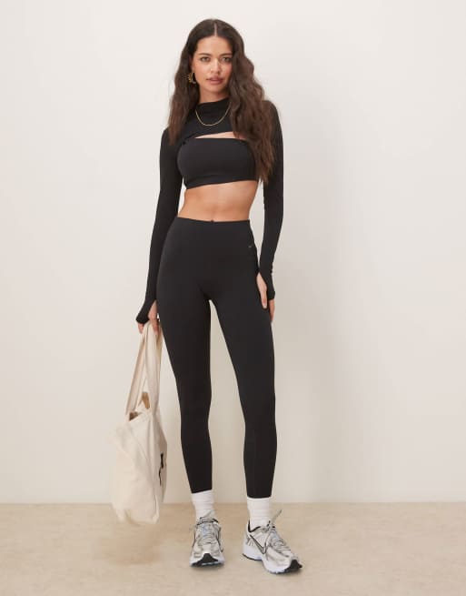 Motivation Petite High Waist Seamless Leggings in Black