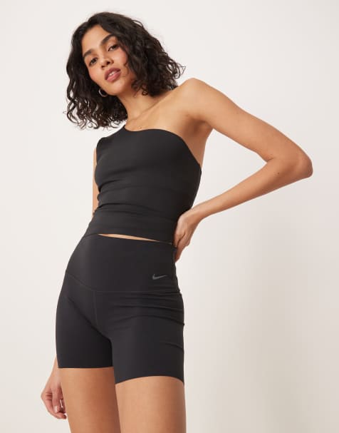 Nike Training Zenvy Dri-FIT soft touch high waisted 5 inch shorts in black - view 1
