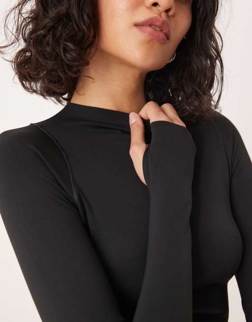 Nike Training – Zenvy – Dri-FIT – Svart, mjuk träningstopp med långa ärmar, 2 av 4