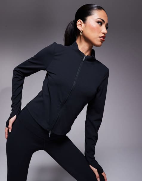 Nike Training - Zenvy Dri-FIT - Top a maniche lunghe morbido al tatto nero con zip - view 1