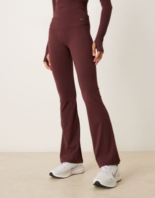 Nike Training - Zenvy - Legging évasé à taille haute - Bordeaux-Rouge