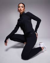 Nike Training Zenvy Yoga full zip longsleeve top in black | ASOS