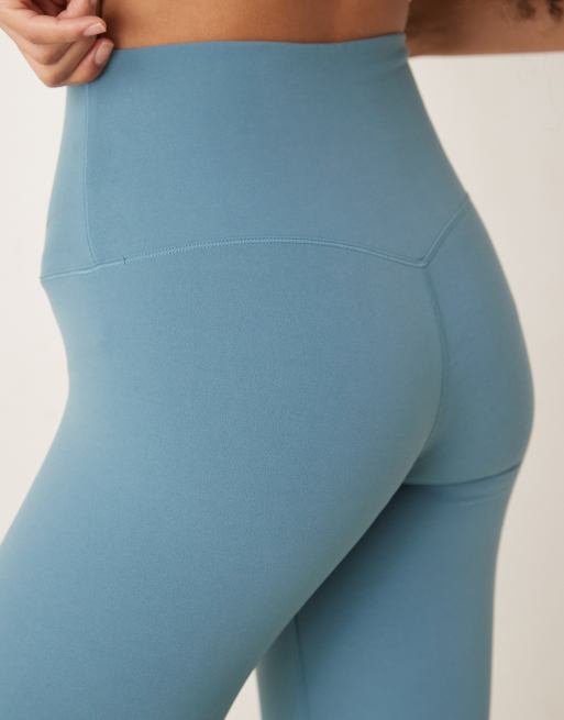 Nike Training Zenvy Yoga soft touch high rise 7/8 leggings in blue, 5 of 5
