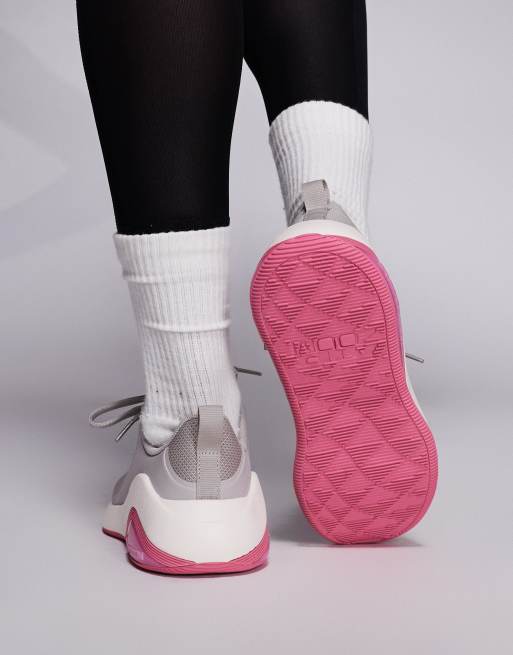 Nike Training – Zoom Bella 7 – Grå och rosa träningsskor, 3 av 5