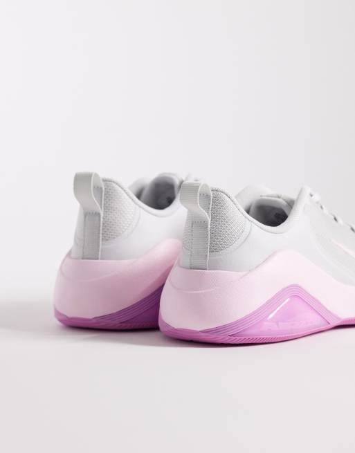 Nike Training – Zoom Bella 7 – Grå och rosa träningsskor, 4 av 5