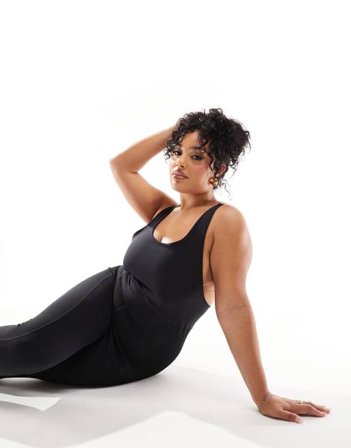 Nike Yoga Luxe Dri-FIT 7/8 jumpsuit in black