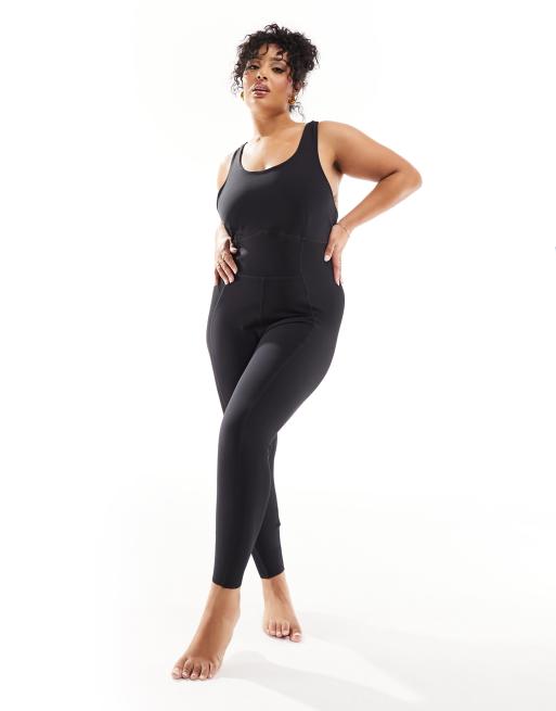 Nike Yoga Luxe Dri-FIT 7/8 jumpsuit in black