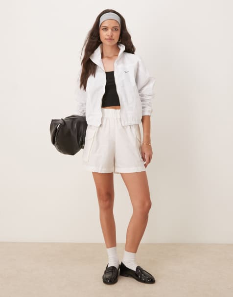 Nike Trend Everything woven jacket and 5inch cargo shorts in white - view 1