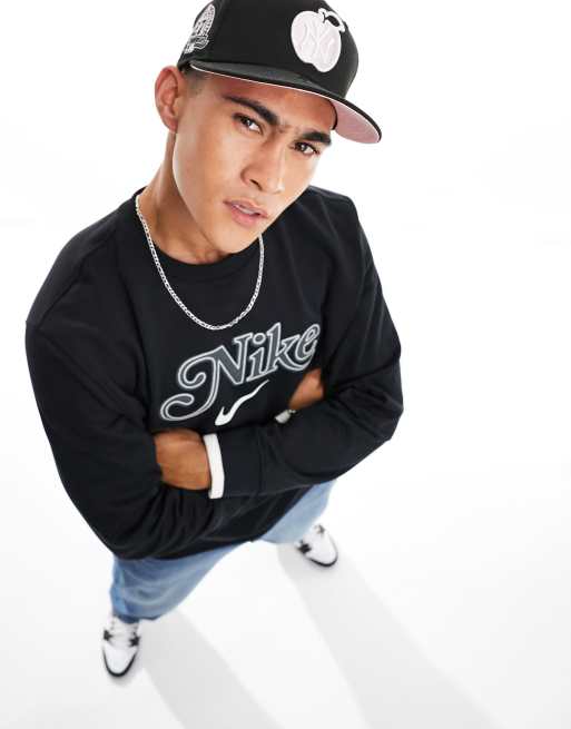 Nike Trend Felpa girocollo nera ASOS