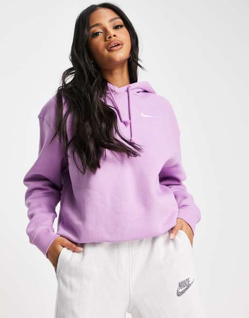 Purple and 2025 white nike hoodie