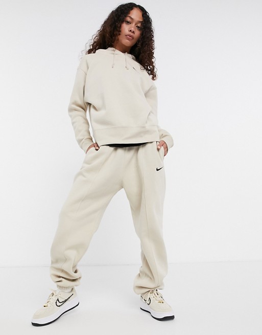 Nike Trend Fleece oversized hoodie in cream | ASOS