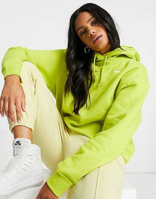 Nike Trend Fleece oversized hoodie in lime green | ASOS