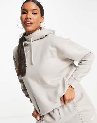 Nike Trend Fleece Oversized Hoodie In Stone-neutral In Gray | ModeSens