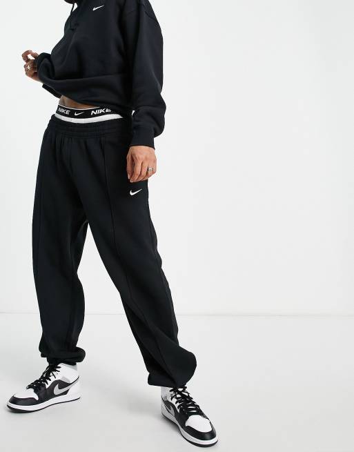 Nike Trend Fleece oversized joggers in black ASOS