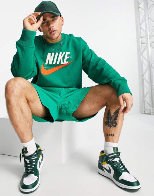 Nike – Trend Fleece – Zielona bluza z wyhaftowanym logo, 3 z 4