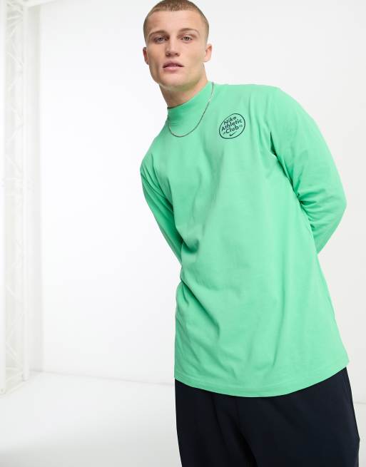 Nike Trend mock neck t-shirt in green | ASOS