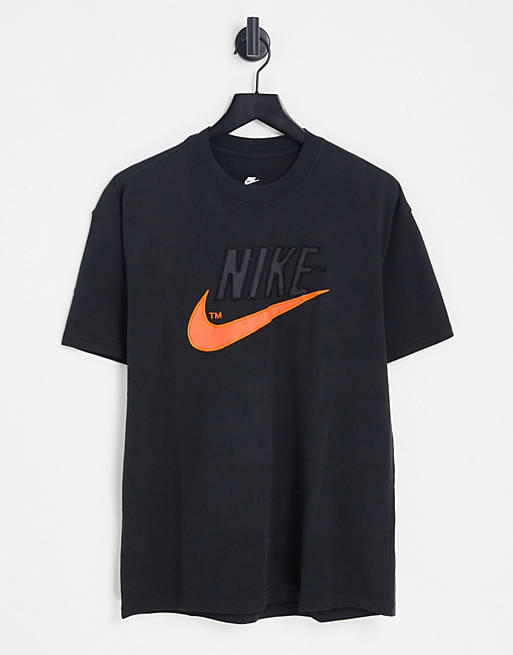 Nike Trend oversized retro logo t-shirt in black | ASOS