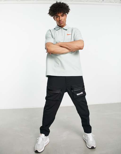 Nike Trend oversized woven half zip overshirt in seafoam | ASOS