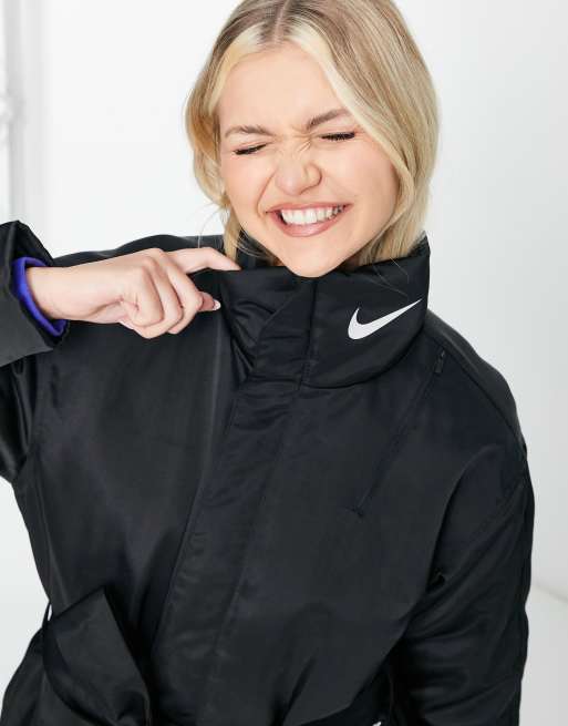 Nike trend parka coat in black ASOS