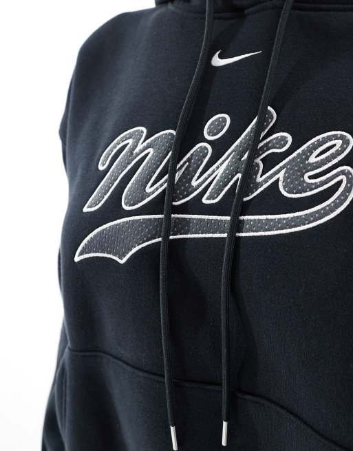 Nike Trend Phoenix fleece logo hoodie in black ASOS