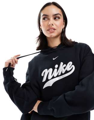 Nike - Trend Phoenix - Oversize-Kapuzenpullover in Schwarz