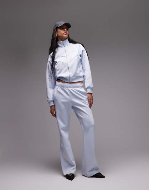 Nike Trend Poly Knit jacket and high waisted trousers in light blue - view 1