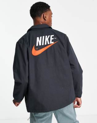 Nike Trend retro logo coach jacket in black | ASOS