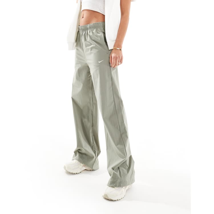 Nike Trend Street high waisted wide leg trousers in khaki | ASOS