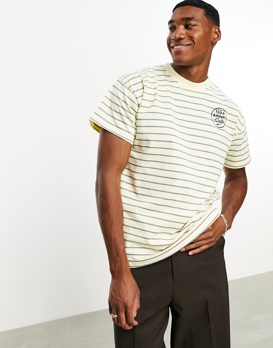 Nike Trend striped t-shirt in cream-White