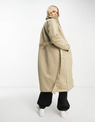 【新品未開封】 nissy naptime SWEAT PARKA-BEIGE Men's Time Capsule Washed Look Woven Jacket khaki time