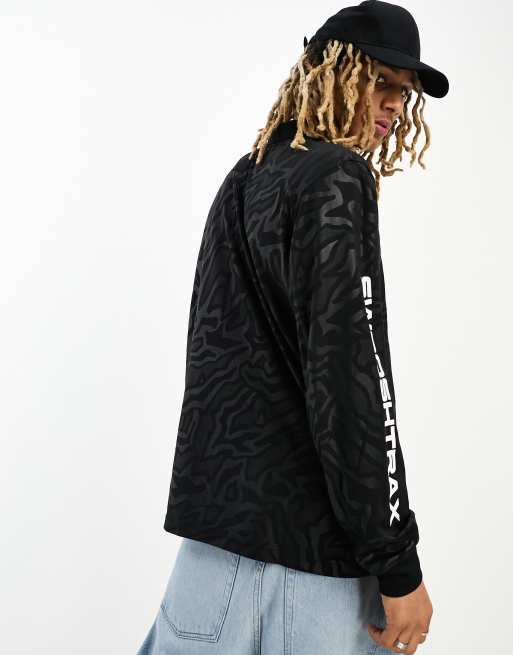 Nike - Trend - T-shirt a maniche lunghe nera con logo, 3 di 4