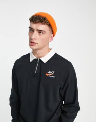 Nike Trend half zip rugby top in black - ASOS Price Checker