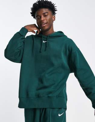 Nike Trend unisex fleece oversized hoodie in dark green ASOS